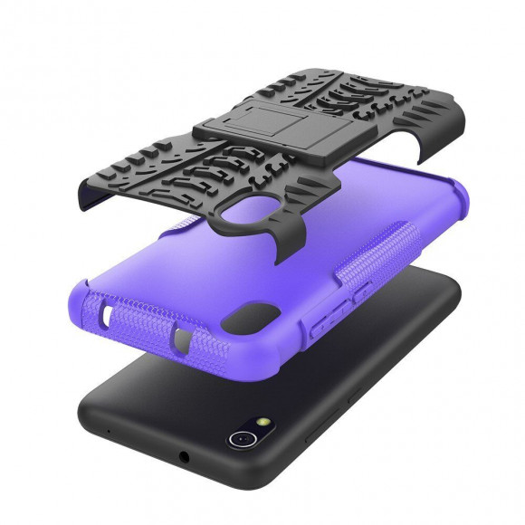 Чехол Hybrid Armor для Xiaomi Redmi 7A (черный + фиолетовый)