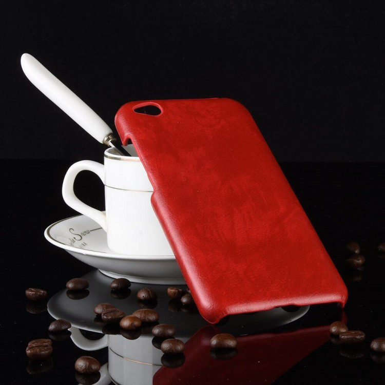 Кожаная накладка-чехол для Xiaomi Redmi Go (красный)