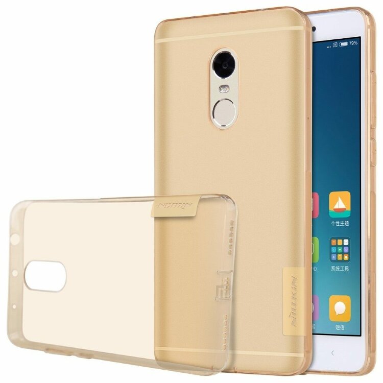 Силиконовый TPU чехол NILLKIN для Xiaomi Redmi Note 4 (золотой)