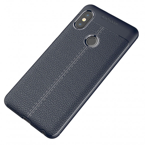 Чехол-накладка Litchi Grain для Xiaomi Redmi Note 5 / 5 Pro (темно-синий) Чехол-накладка Litchi Grain для Xiaomi Redmi Note 5 / 5 Pro (темно-синий)