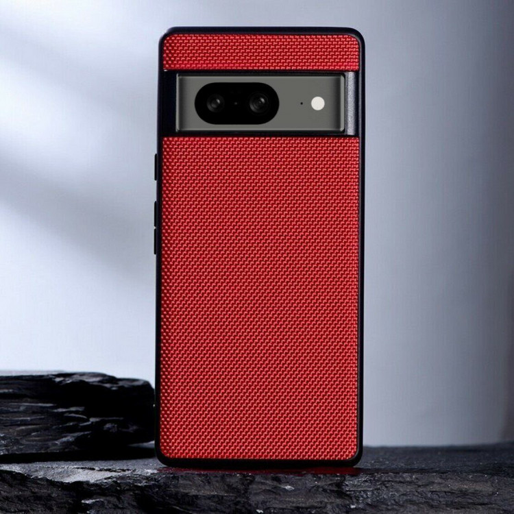 Чехол с текстурой нейлона для Google Pixel 8 (красный)