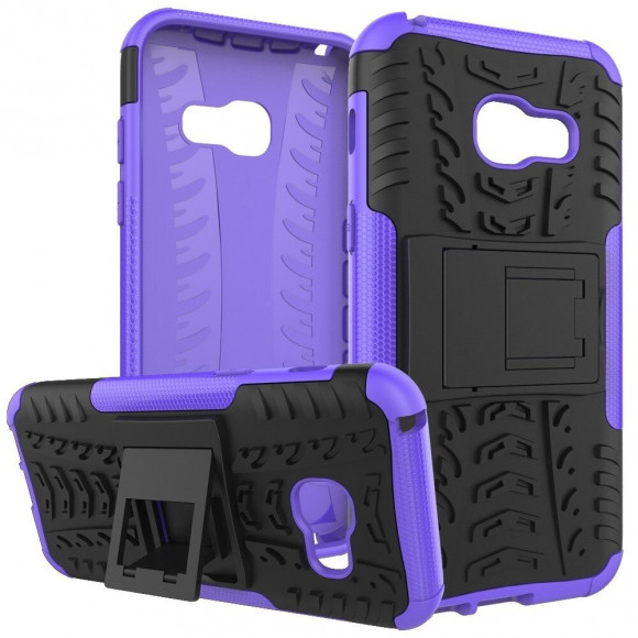 Чехол Hybrid Armor для Samsung Galaxy A3 (2017) SM-A320F (черный + фиолетовый) Чехол Hybrid Armor для Samsung Galaxy A3 (2017) SM-A320F (черный + фиолетовый)