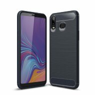Чехол-накладка Carbon Fibre для Samsung Galaxy A6s (темно-синий) Чехол-накладка Carbon Fibre для Samsung Galaxy A6s (темно-синий)