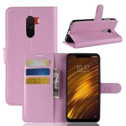 Чехол с визитницей для Xiaomi Pocophone F1 / Poco F1 (розовый)