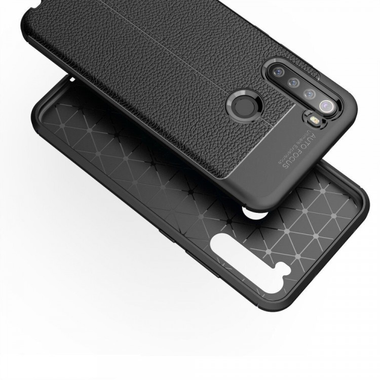 Чехол-накладка Litchi Grain для Xiaomi Redmi Note 8 (черный)