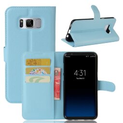 Чехол с визитницей для Samsung Galaxy S8 (голубой)