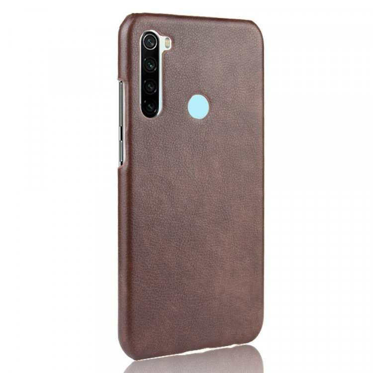 Кожаная накладка-чехол для Xiaomi Redmi Note 8T (коричневый)