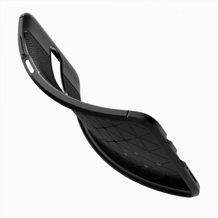 Чехол-накладка Litchi Grain для Xiaomi Redmi K30 (темно-синий)