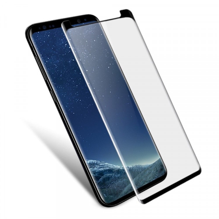 Защитное стекло 3D для Samsung Galaxy S9 (черный)