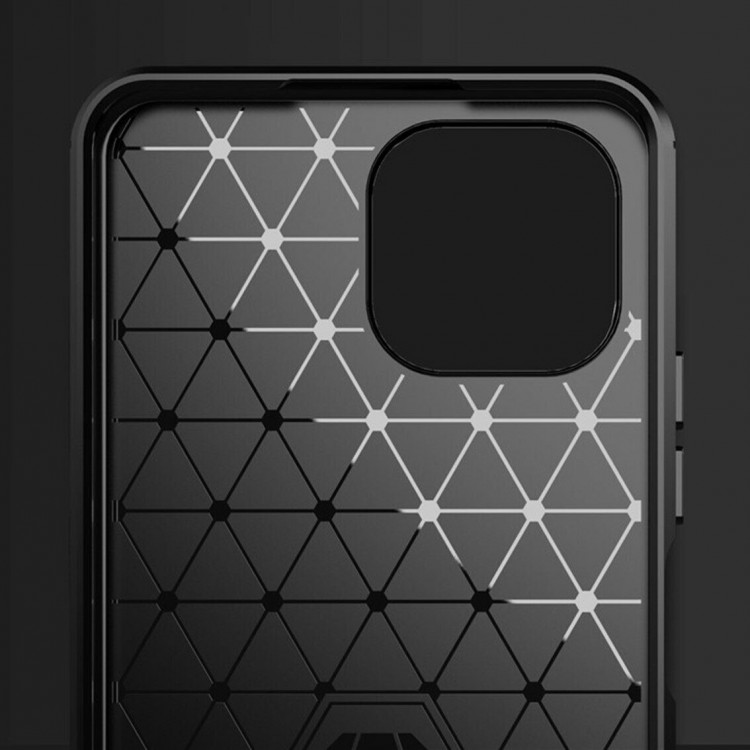 Чехол-накладка Carbon Fibre для Xiaomi Mi 11 Lite / Xiaomi Mi 11 Lite 5G (черный)