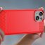 Чехол-накладка Carbon Fibre для iPhone 15 (красный)