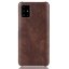 Кожаная накладка-чехол для Samsung Galaxy M51 (коричневый)