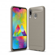 Чехол-накладка Carbon Fibre для Samsung Galaxy M20 (серый)