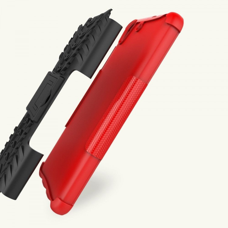 Чехол Hybrid Armor для Huawei Y6 II (черный + красный)