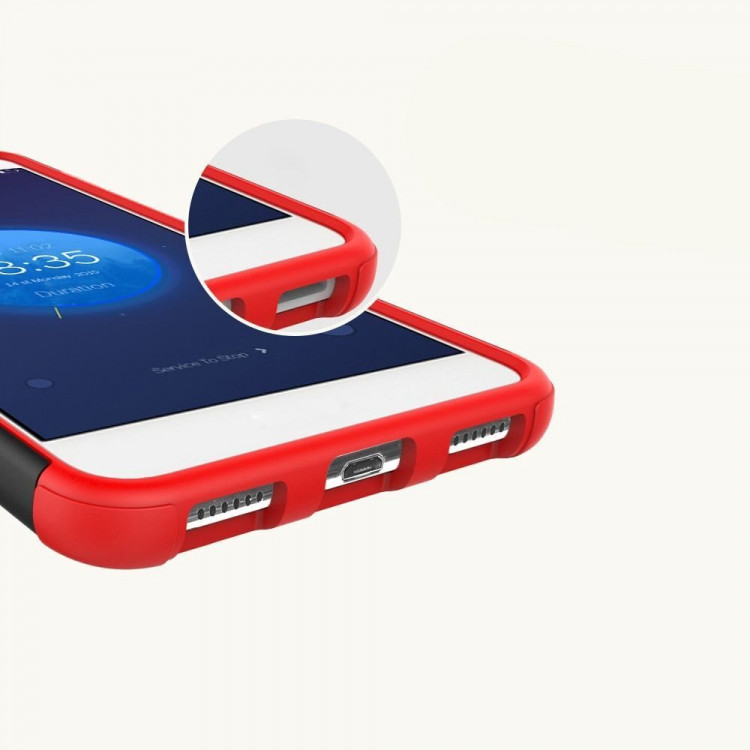 Чехол Hybrid Armor для Huawei Y6 II (черный + красный)