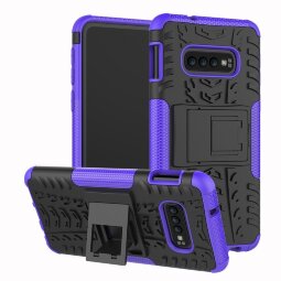 Чехол Hybrid Armor для Samsung Galaxy S10e (черный + фиолетовый)