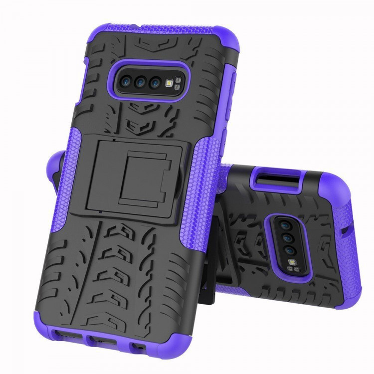 Чехол Hybrid Armor для Samsung Galaxy S10e (черный + фиолетовый)