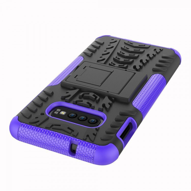 Чехол Hybrid Armor для Samsung Galaxy S10e (черный + фиолетовый)