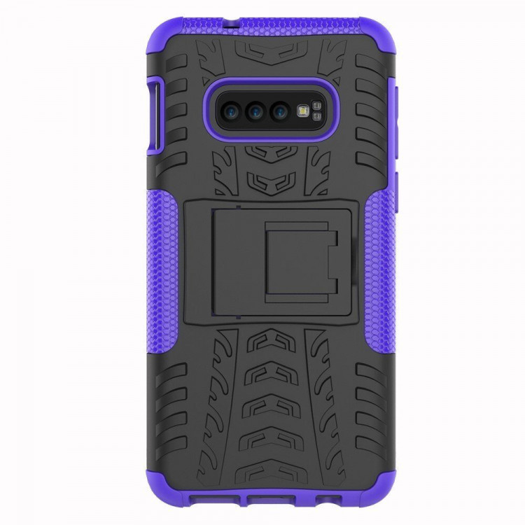 Чехол Hybrid Armor для Samsung Galaxy S10e (черный + фиолетовый)
