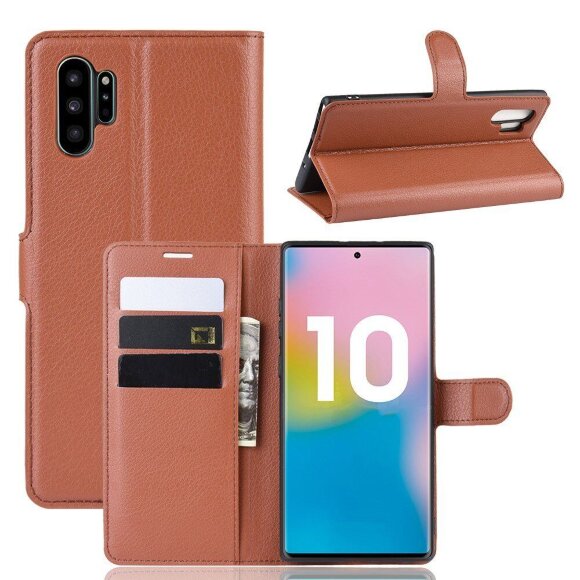 Чехол для Samsung Galaxy Note 10+ (Plus) (коричневый)