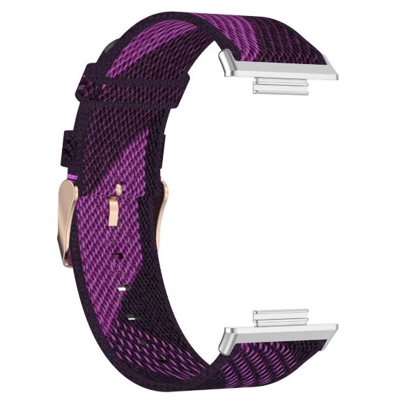 Нейлоновый ремешок с разноцветным плетением для Huawei Watch Fit 2 (фиолетовый)