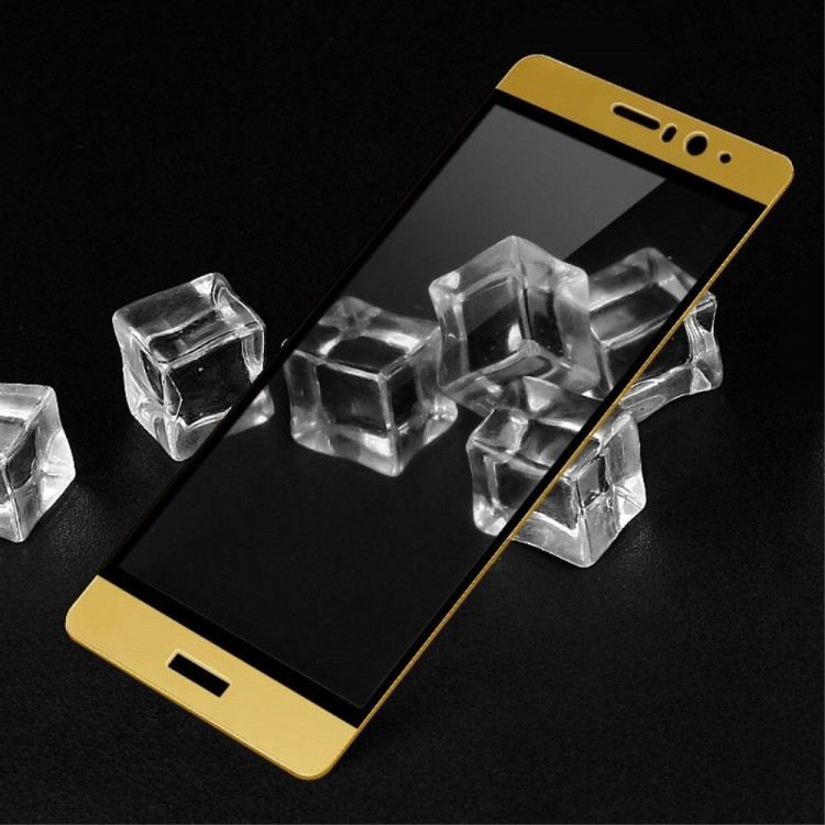 Защитное стекло 3D для Huawei Mate 9 (золотой)