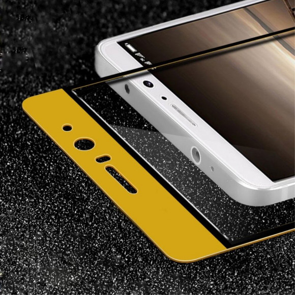 Защитное стекло 3D для Huawei Mate 9 (золотой)