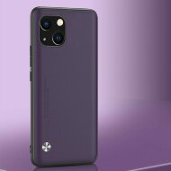 Чехол из искусственной кожи для iPhone 14 (темно-фиолетовый) Чехол из искусственной кожи для iPhone 14 (темно-фиолетовый)