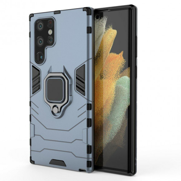 Чехол Armor Ring Holder для Samsung Galaxy S22 Ultra (темно-синий) Чехол Armor Ring Holder для Samsung Galaxy S22 Ultra (темно-синий)