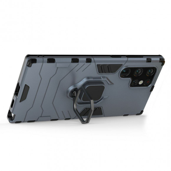 Чехол Armor Ring Holder для Samsung Galaxy S22 Ultra (темно-синий) Чехол Armor Ring Holder для Samsung Galaxy S22 Ultra (темно-синий)