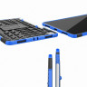 Чехол Hybrid Armor для iPad Pro 11 (2022, 2021, 2020) (черный + голубой)