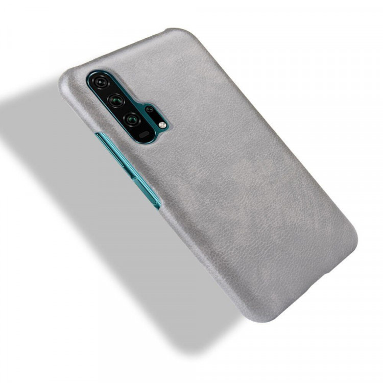Кожаная накладка-чехол для Huawei Honor 20 Pro (серый)