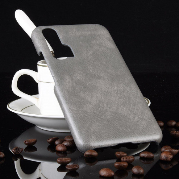 Кожаная накладка-чехол для Huawei Honor 20 Pro (серый)