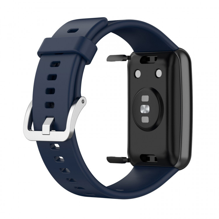Силиконовый ремешок для Huawei Watch Fit TIA-B09 (темно-синий)