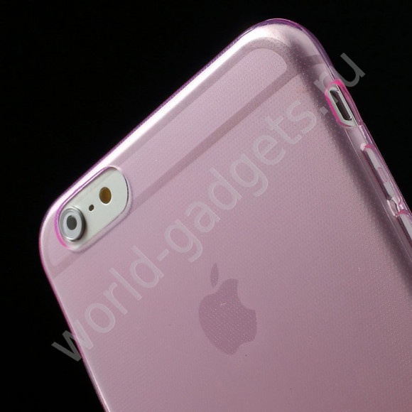 Чехол из мягкого пластика для iPhone 6 Plus (розовый)