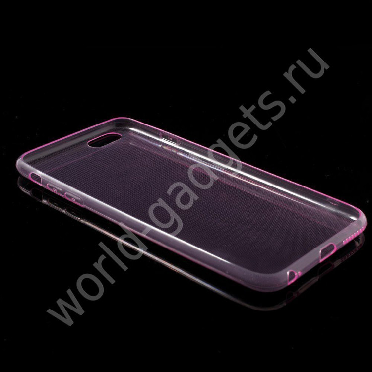 Чехол из мягкого пластика для iPhone 6 Plus (розовый)