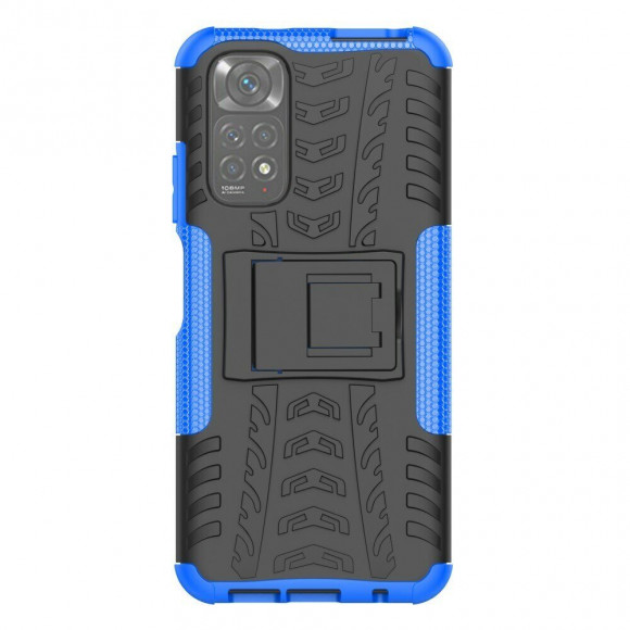 Чехол Hybrid Armor для Xiaomi Redmi Note 11 / Redmi Note 11S (черный + голубой) Чехол Hybrid Armor для Xiaomi Redmi Note 11 / Redmi Note 11S (черный + голубой)