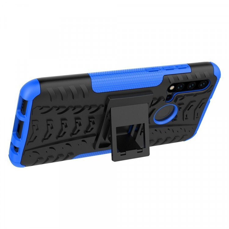 Чехол Hybrid Armor для Huawei P20 lite (2019) / nova 5i (черный + голубой)