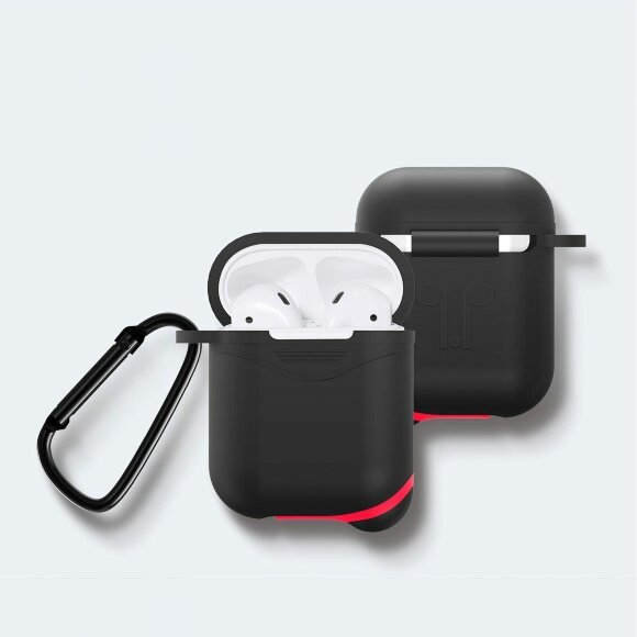Силиконовый чехол для Apple AirPods (Luminous - черный)