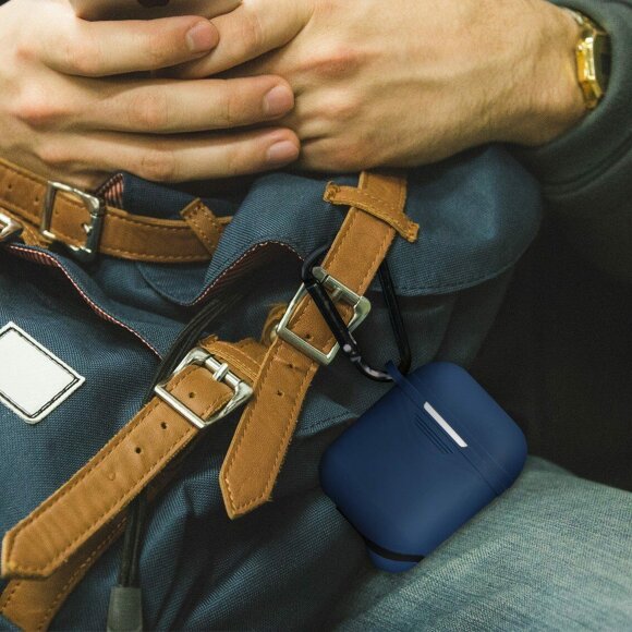 Силиконовый чехол для Apple AirPods (Luminous - черный) Силиконовый чехол для Apple AirPods (Luminous - черный)