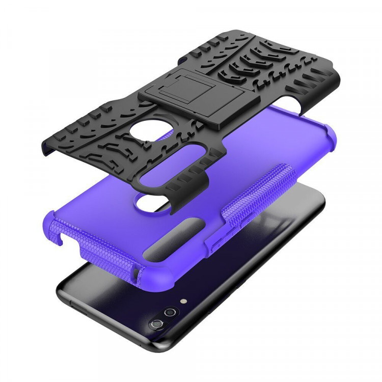 Чехол Hybrid Armor для Huawei P Smart Z / Honor 9X (STK-LX1) (черный + фиолетовый)
