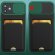 Чехол с отделением для карт и защитой камеры для iPhone 12 Pro Max (темно-зеленый)
