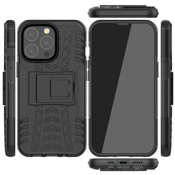 Чехол Hybrid Armor для iPhone 13 Pro (черный)