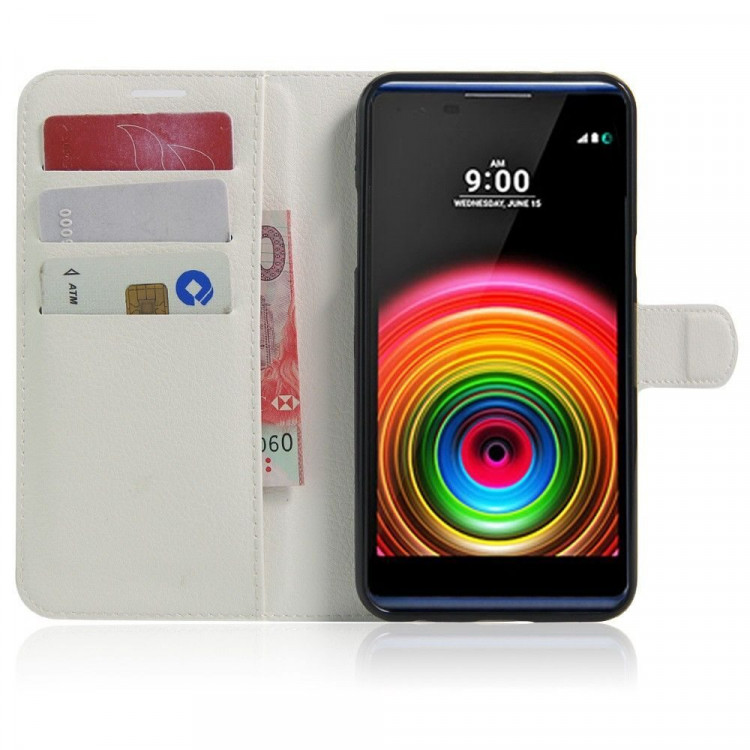 Чехол с визитницей для LG X Style K200DS (белый)