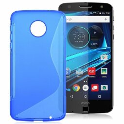 Нескользящий чехол для Motorola Moto Z Play (голубой)