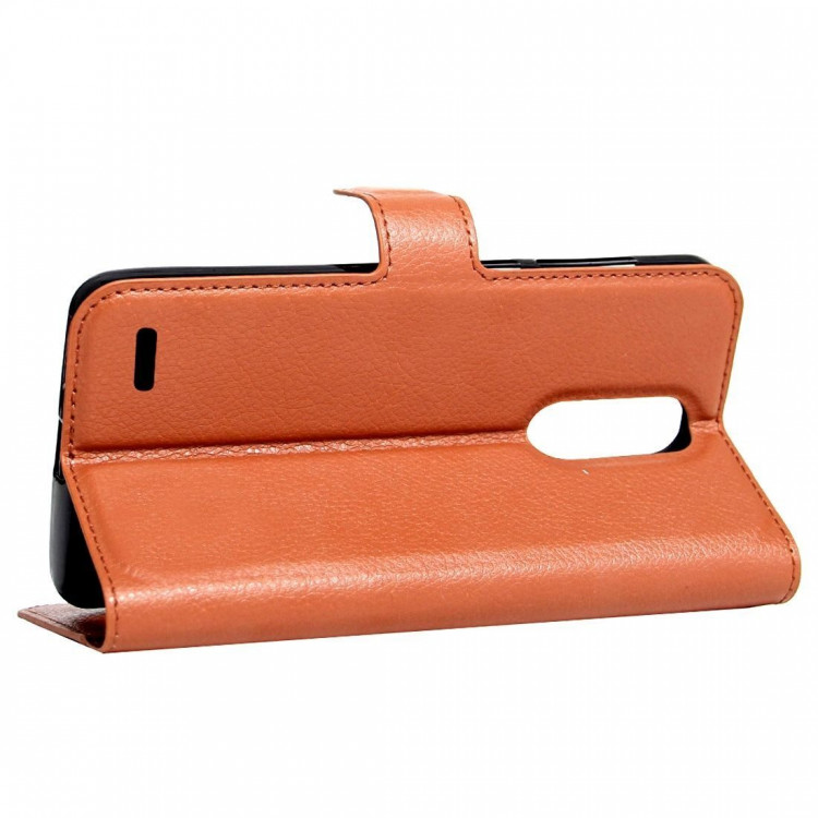 Чехол с визитницей для LG K8 (2017) X300 / M200N (коричневый)