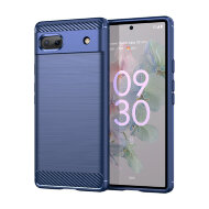 Чехол-накладка Carbon Fibre для Google Pixel 6a (темно-синий) Чехол-накладка Carbon Fibre для Google Pixel 6a (темно-синий)