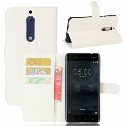 Чехол с визитницей для Nokia 5 (белый)