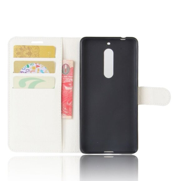Чехол с визитницей для Nokia 5 (белый)