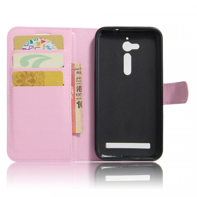 Чехол с визитницей для ASUS ZenFone Go ZB500KL (розовый)